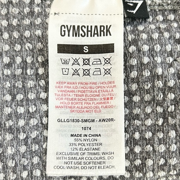 Gymshark Vital Seamless Leggings in Strong Grey/Marl size Small - Picture 3 of 5